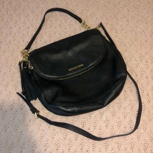 Michael Kors Bedford Tassel Black Leather Shoulder